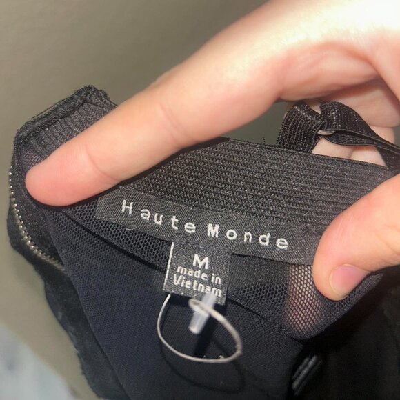 black corset zip up cropped tank top - Picture 5 of 5